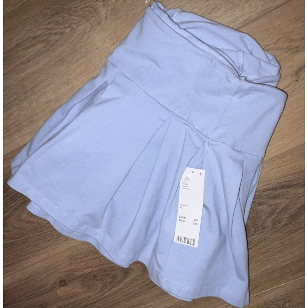 New Out From Under Pleated Micro Mini Skort Skirt Light Blue Women's XL Urban